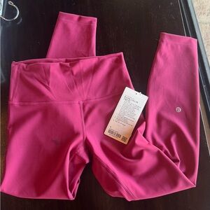 Lululemon Wunder Train 25” size 6 Mgenta Smoke NWT